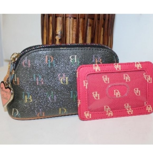 Dooney & Bourke Handbags - Dooney & Bourke Cosmetic Pouch Bag & New ID Holder